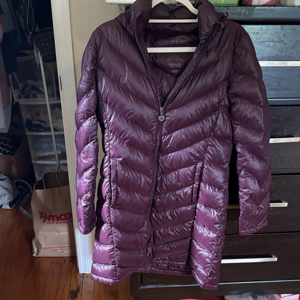 Calvin Klein Women's Plum Puffer Jacket